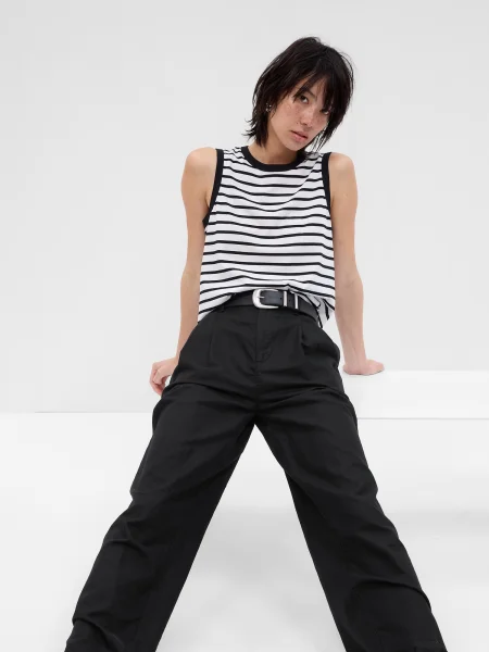 Podkoszulka Gap w paski czarna