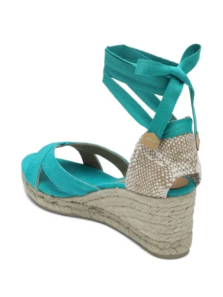 Еспадрили Castañer с връзки с дантела синьо