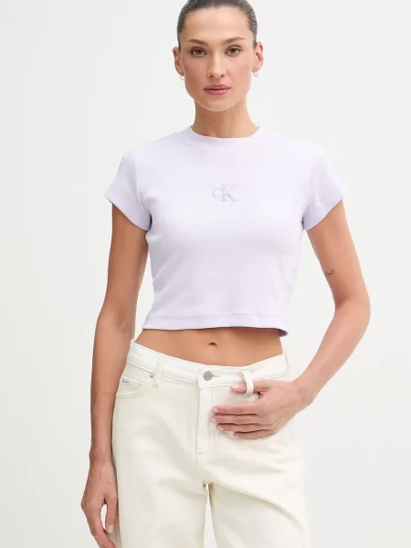 Calvin Klein Jeans tričko fialové