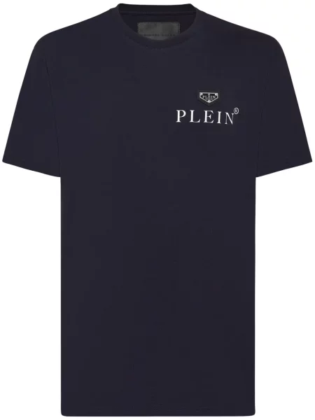 Tricou Philipp Plein cu imagine albastru