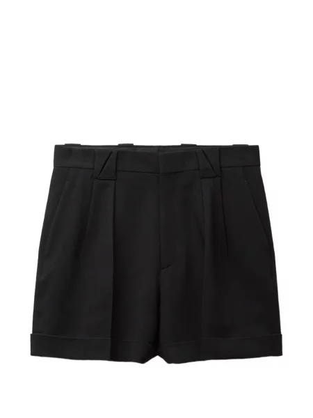 Pantaloni scurți Versace de lână negru
