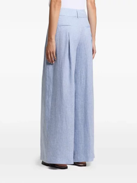 Pantaloni palazzo Peserico plisat albastru