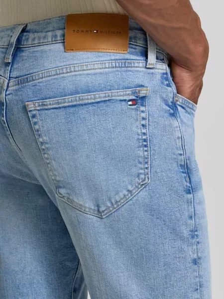 Jeansy o kroju slim fit straight z mieszanka bawełny model DENTON' Tommy Hilfiger