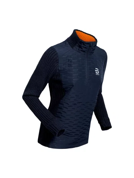 Sweter z zamkiem błyskawicznym Daehlie Sportswear Comfy niebieski