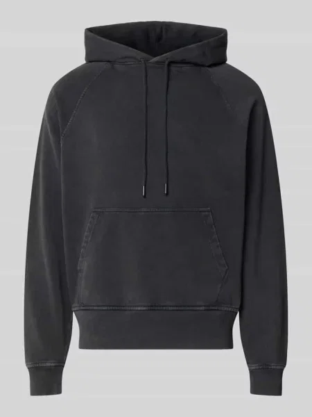 Bluza z kapturem o kroju regular fit z kieszenią kangurka Closed czarna