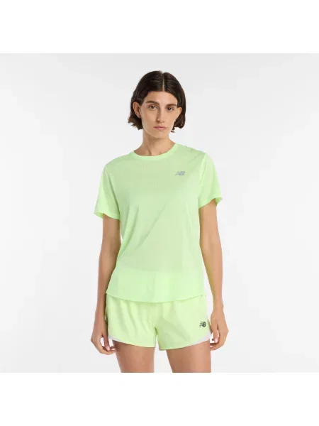 Koszulka z krótkim rękawem New Balance Athletics limonka XS zielony