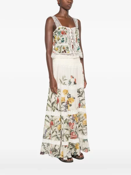 Gėlėtas raštuotas nėriniuotas palaidinė Alice + Olivia