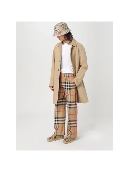 Koszulka polo Burberry w kratę z kołnierzem biała