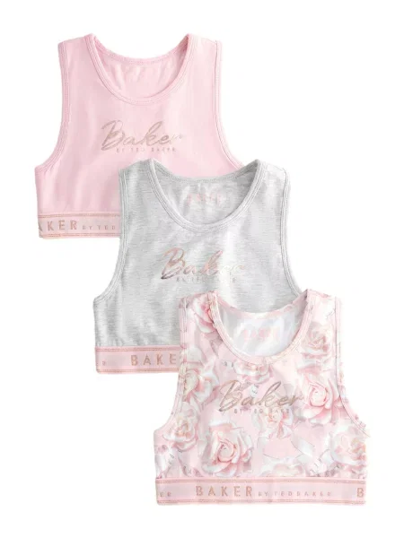 Baker by Ted Baker Top auriu / gri deschis / roz deschis alb