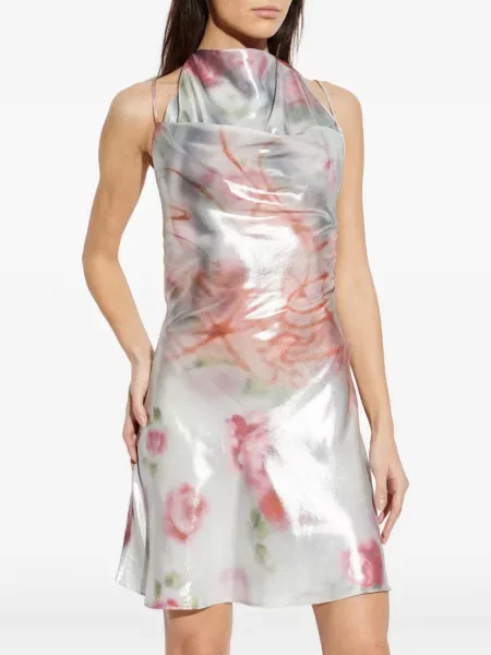 Rochie mini Diesel cu model floral de costum alb