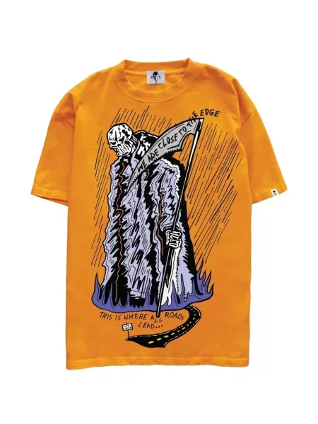 Tricou Warren Lotas cu imagine portocaliu