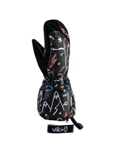 Rękawice Jednopalczaste Snoppy VIKING Kids czarne
