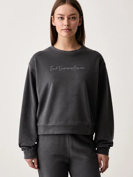 Emporio Armani tepláková souprava s bavlnou šedá