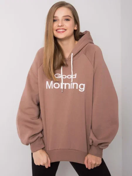 Hanorac cu glugă Fashionhunters maro