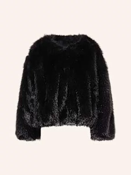 Drykorn Kurtka Kilchurn Ze Sztucznego Futra schwarz czarna