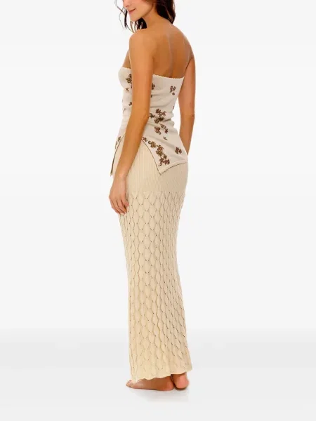 Top Agua Bendita w kwiatki z nadrukiem asymetryczny