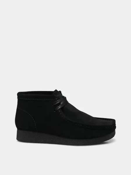 Замшевые ботинки Clarks черные