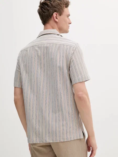 Košile Tommy Hilfiger regular s klasickým límcem béžová