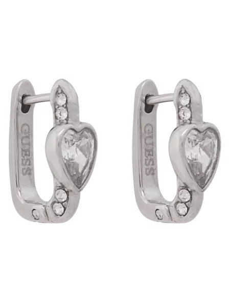Guess kolczyki ze stali nierdzewnej z cyrkonią CRYSTAL LOVE