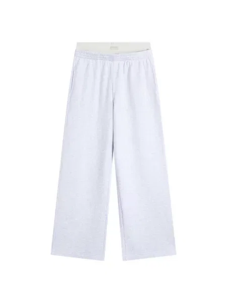 Spodnie bawełniane Skims polarowy szary