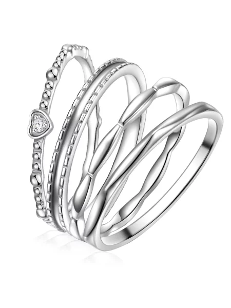 Glanzstücke München Inele / transparent argintiu