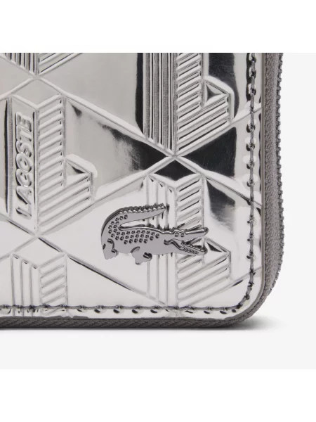 Lacoste Srebrny Portfel Zapinany Na The Blend szary