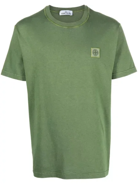 Tricou Stone Island cu strasuri verde