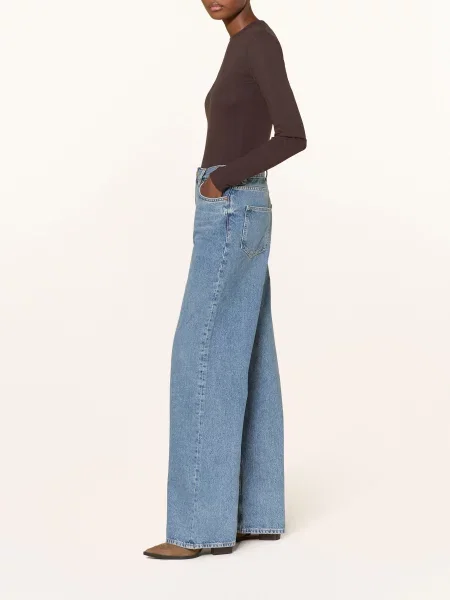 Samsøe Samsøe Jeansy Wide Leg Rebecca blau niebieskie