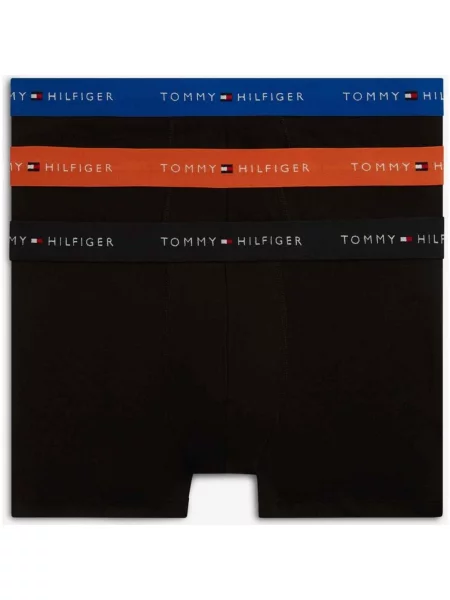 Bokserki Tommy Hilfiger Trunk pomarańczowe niebieskie 3 sztuki S czarne