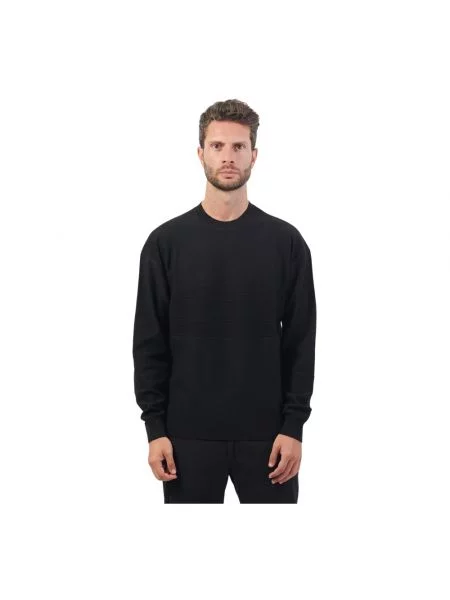 Sweter Armani Exchange z okrągłym dekoltem czarny