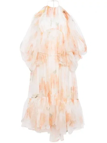 Rochie midi Zimmermann până la genunchi din organza de costum