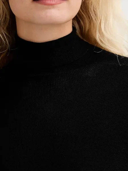 Вовняний светр ISABELLE BLANCHE легкий гольф чорний