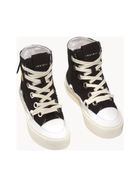 Sneakersy Inuikii z przetarciami w serca czarne