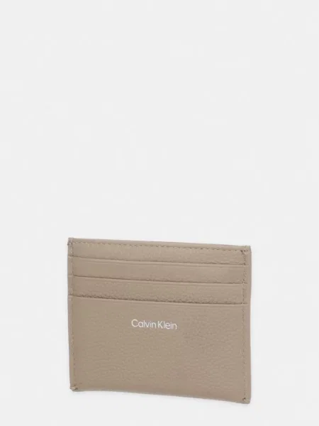 Calvin Klein etui za kartice usnjeni bež
