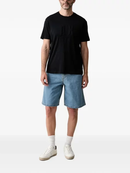 Tricou Armani Exchange cu autograf albastru
