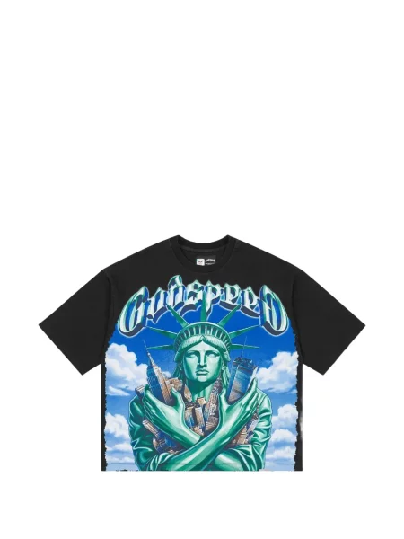 Tricou Godspeed cu imagine negru