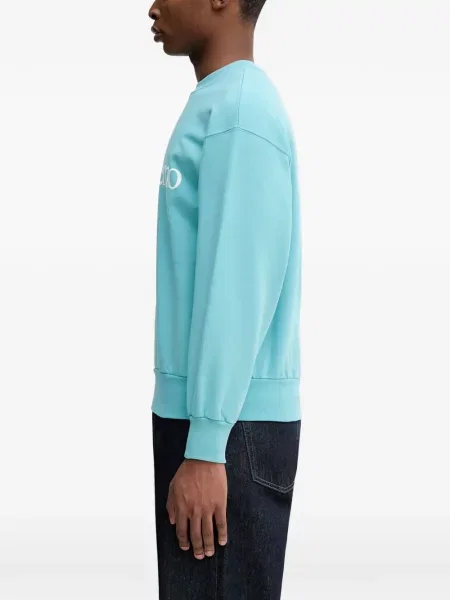 Lung tricou No Problemo cu imagine albastru