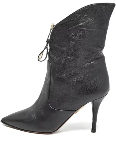 Cizme scurte Aquazzura din piele negru