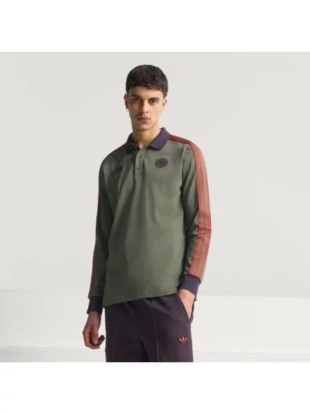 Koszulka polo z długim rękawem FC Bayern Monachium Terrace Icons zielone