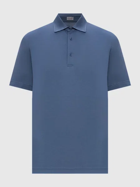 Поло з нашивкою логотипа Capobianco блакитне