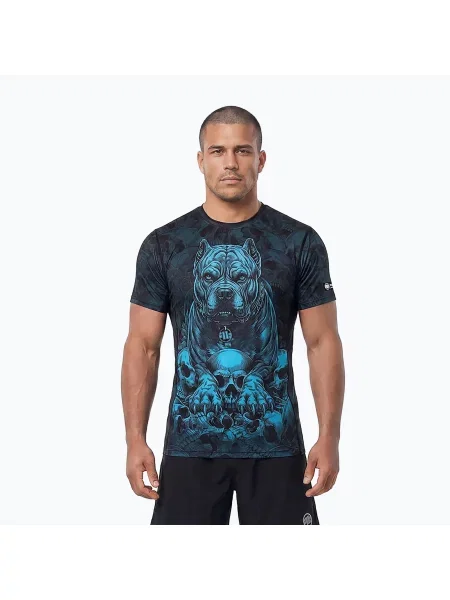 Tricou pentru bărbați Pitbull Mesh Guardian Angel black negru