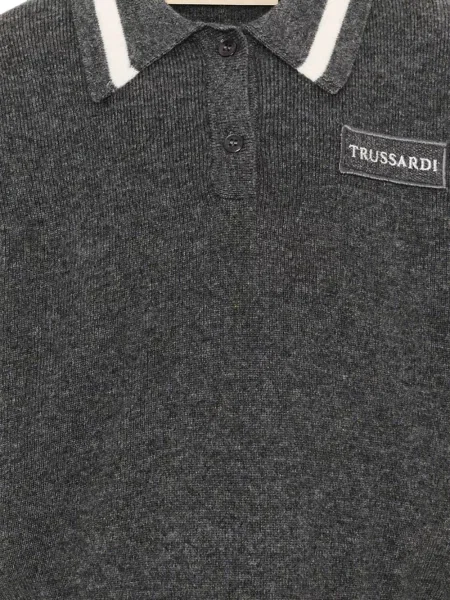 Koszulka polo dziecięca Trussardi szara