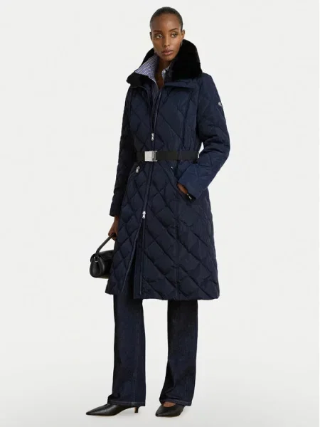 LAUREN RALPH LAUREN Pūkinė striukė Tamsiai mėlyna
