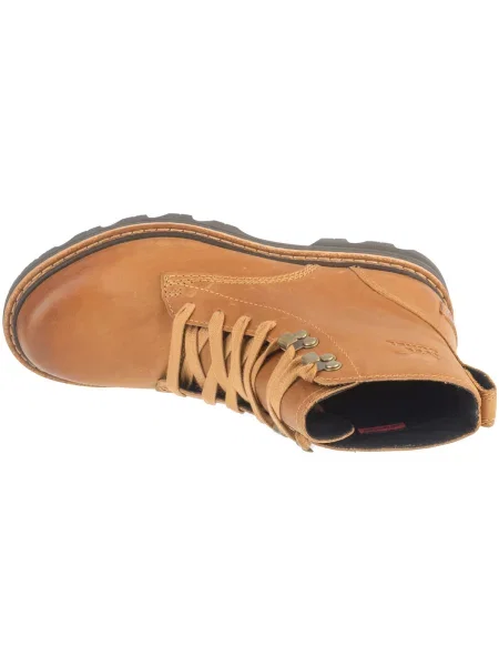 Botine Sorel din dantelă maro