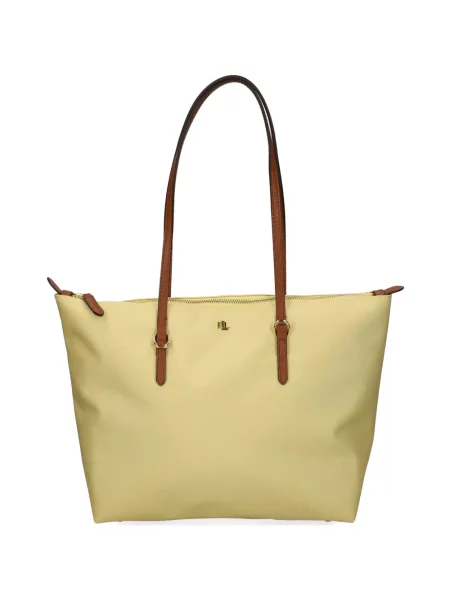 Geantă shopper Lauren Ralph Lauren galben