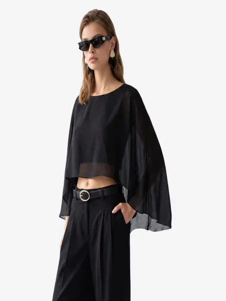 MixRay Bluza Blusen' crna