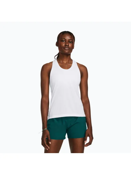 Under Armour Launch Singlet бял/отразителен дамски потник за бягане бяло