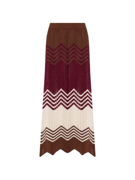 Fusta maxi Akep tricotate roșu