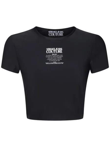 Tricou Versace Jeans Couture cu imagine negru