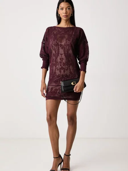 Twinset rochie cu amestec de cașmir